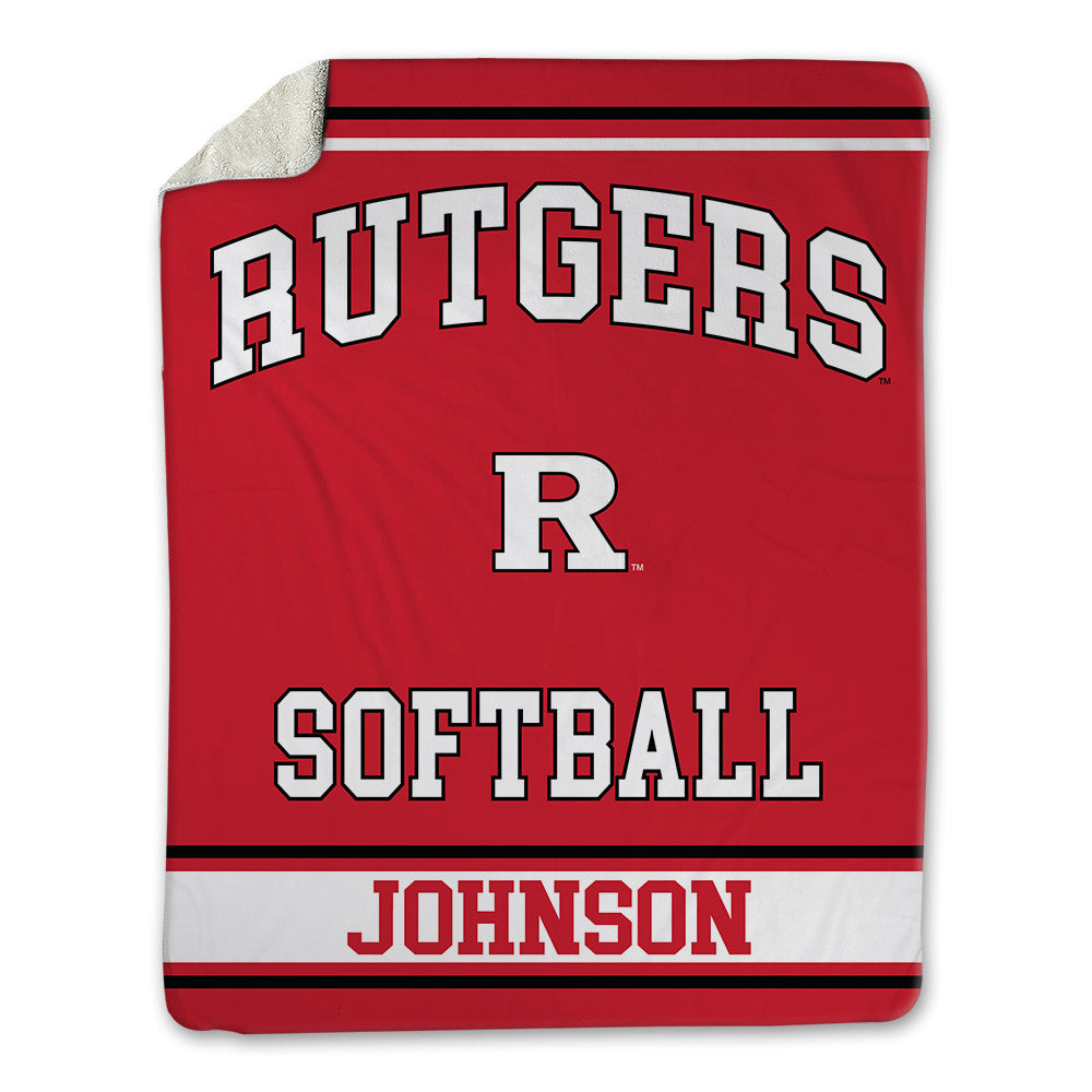 Rutgers - NCAA Softball : Dezaria Johnson - Blanket-0