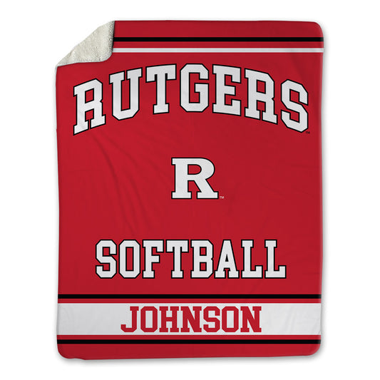 Rutgers - NCAA Softball : Dezaria Johnson - Blanket-0