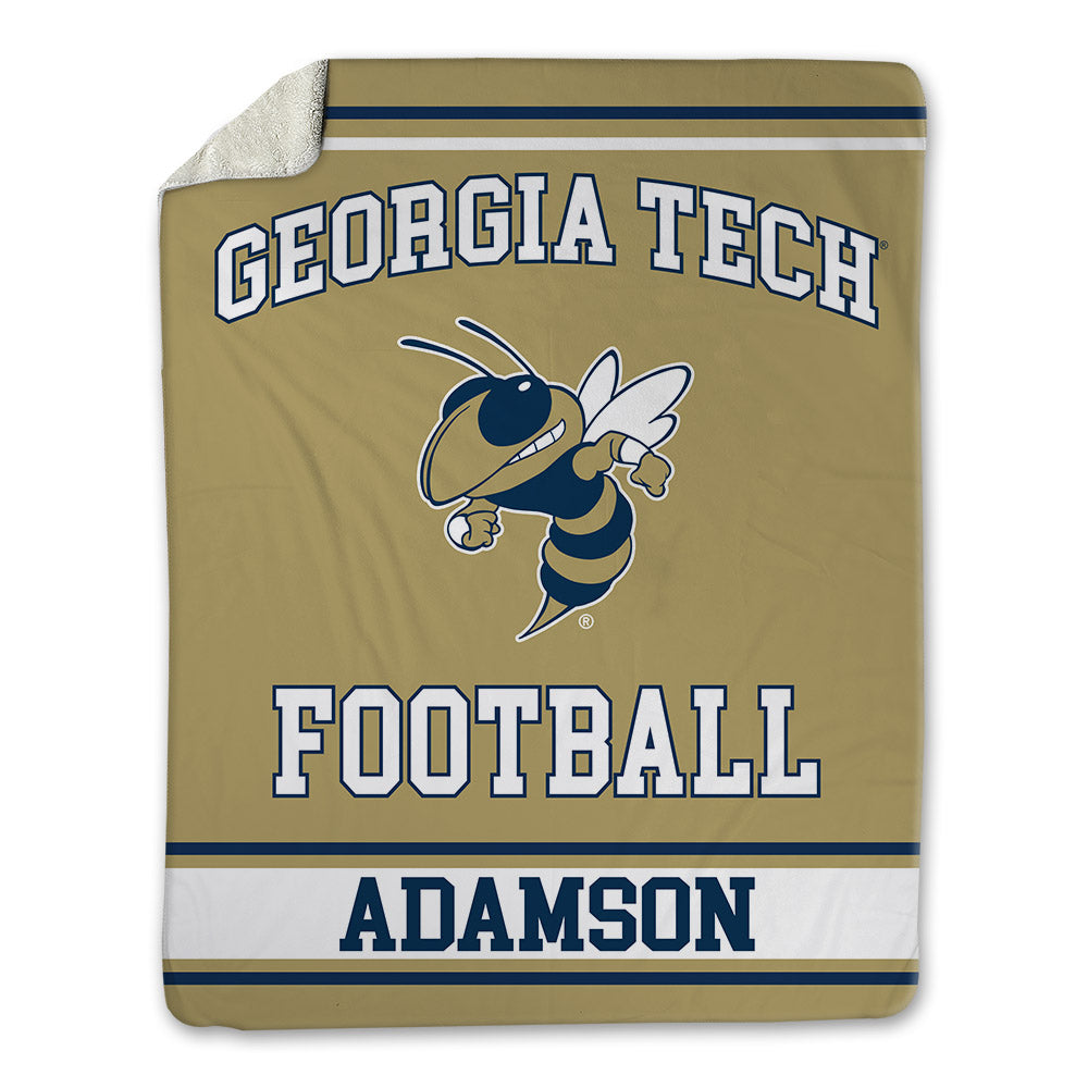 Georgia Tech - NCAA Football : Grady Adamson - Blanket-0