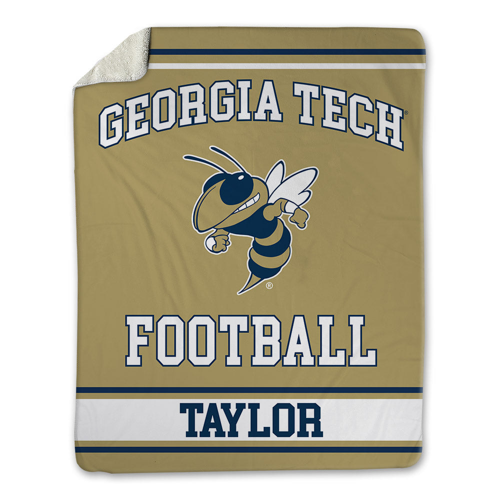 Georgia Tech - NCAA Football : Zion Taylor - Blanket-0