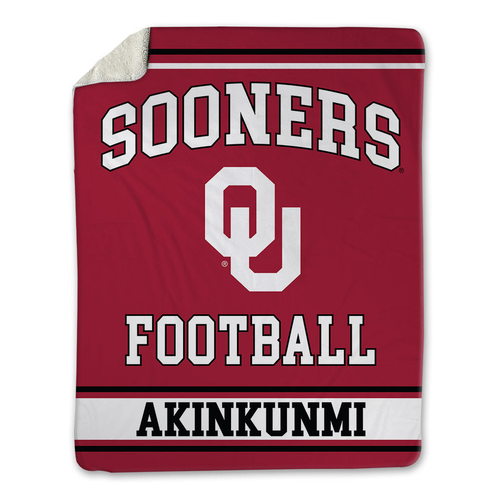 Oklahoma - NCAA Football : Daniel Akinkunmi - Blanket-0