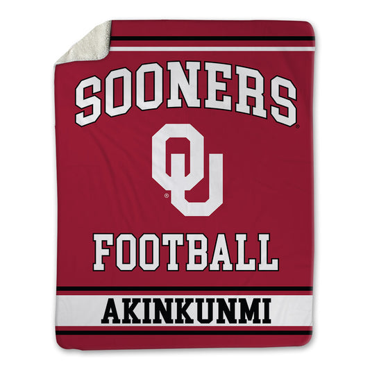 Oklahoma - NCAA Football : Daniel Akinkunmi - Blanket-0