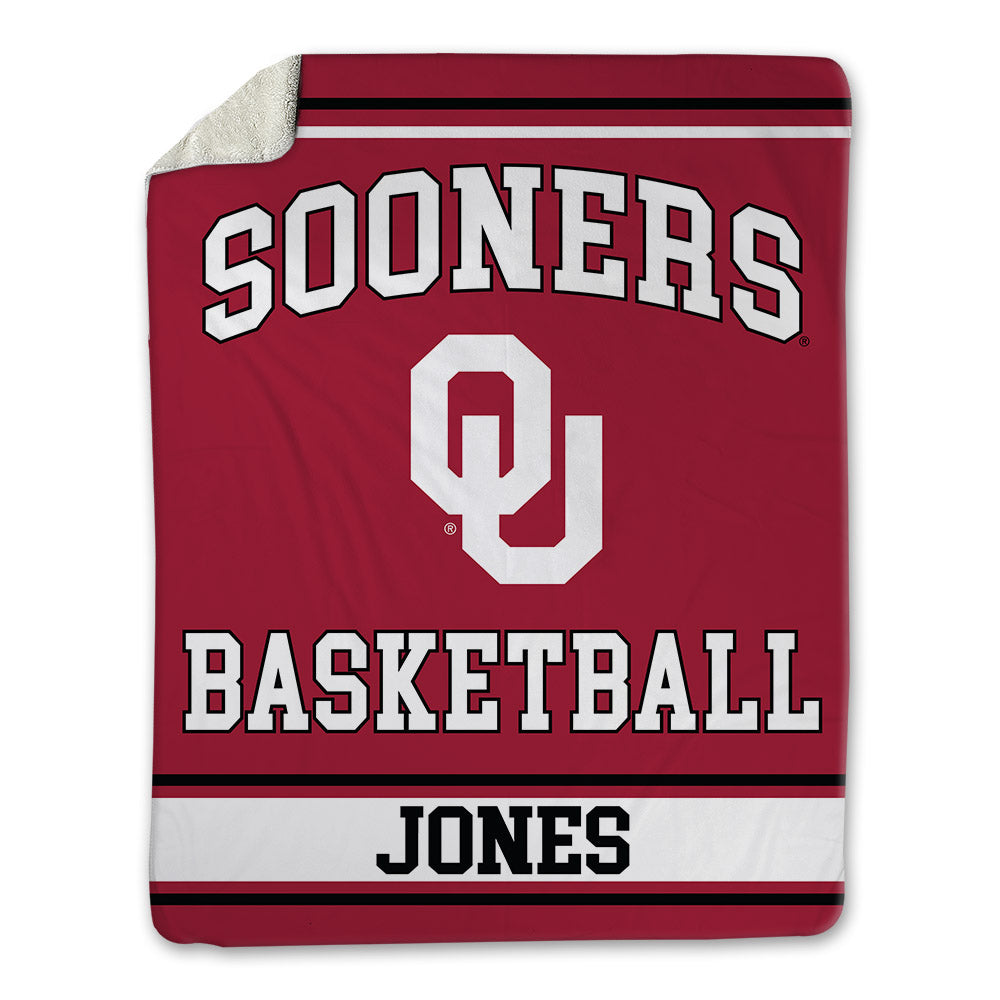 Oklahoma - NCAA Men's Basketball : Jadon Jones - Blanket-0