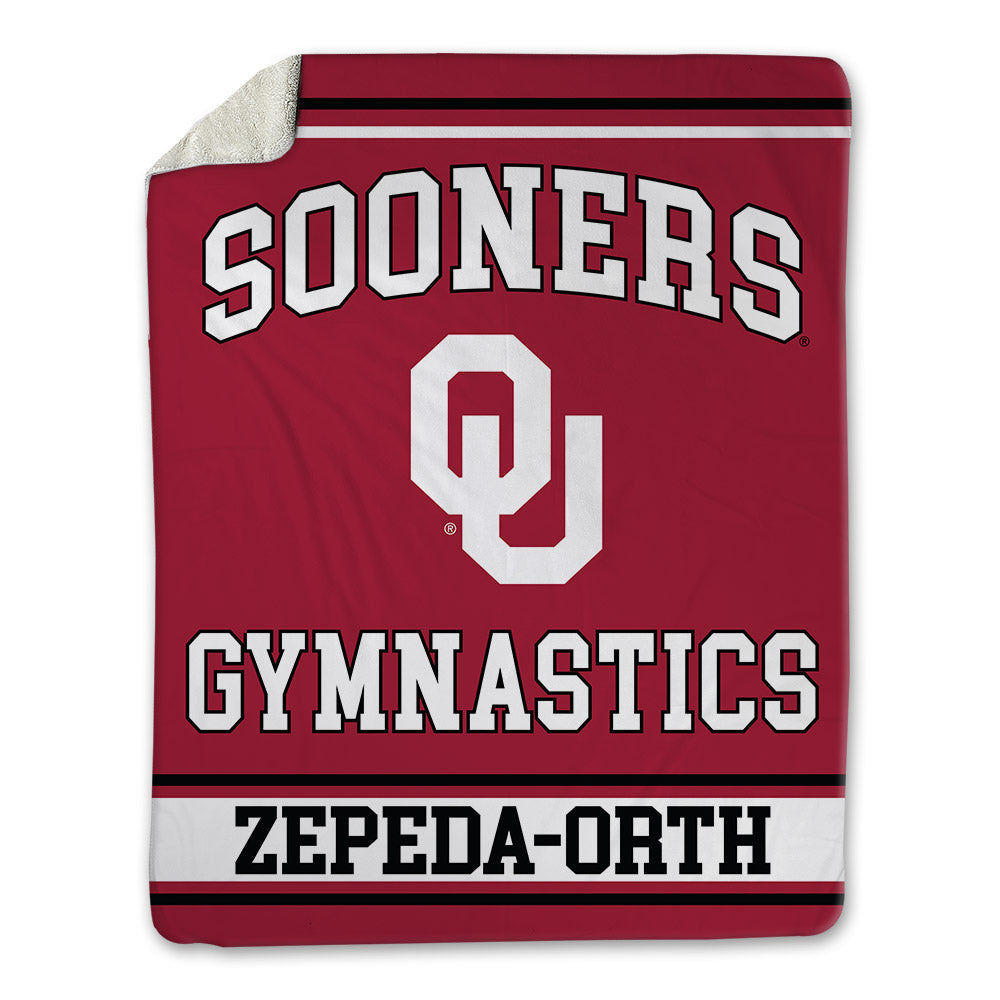 Oklahoma - NCAA Men's Gymnastics : Brandon Zepeda-Orth - Blanket-0