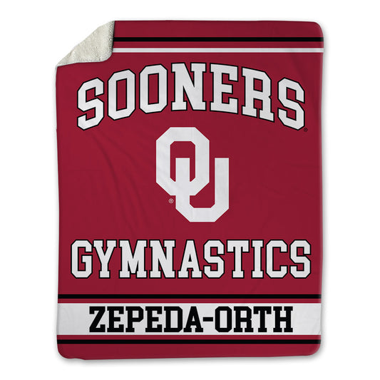 Oklahoma - NCAA Men's Gymnastics : Brandon Zepeda-Orth - Blanket-0