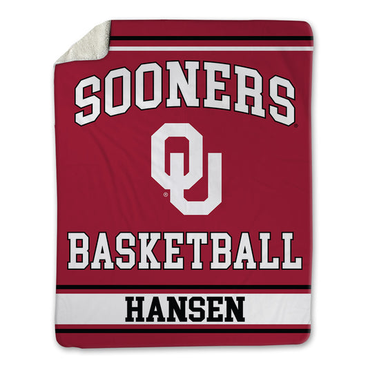 Oklahoma - NCAA Men's Basketball : Jake Hansen - Blanket-0