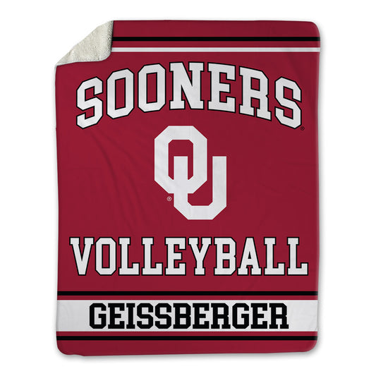 Oklahoma - NCAA Women's Volleyball : Kari Geissberger - Blanket-0