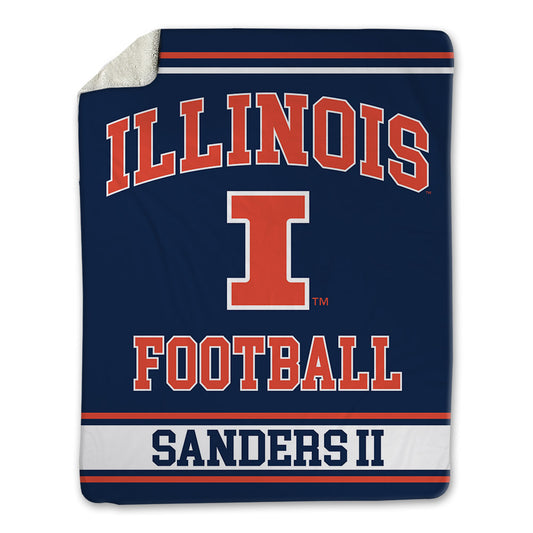 Illinois - NCAA Football : Mario Sanders II - Blanket-0