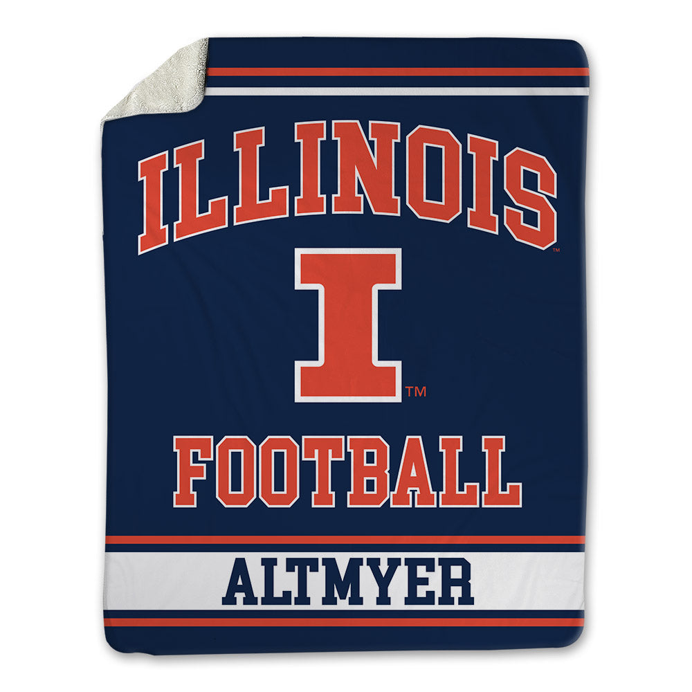 Illinois - NCAA Football : Luke Altmyer - Blanket-0