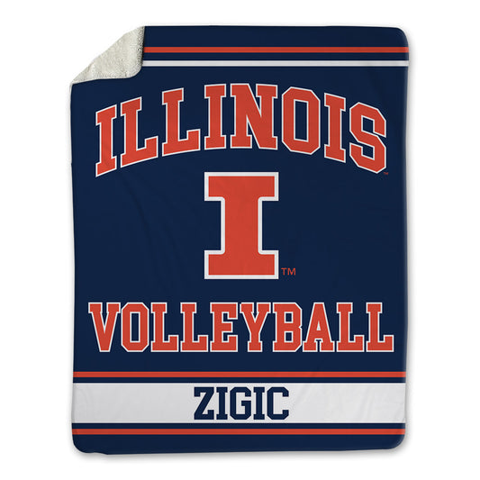 Illinois - NCAA Women's Volleyball : Lara Zigic - Blanket-0