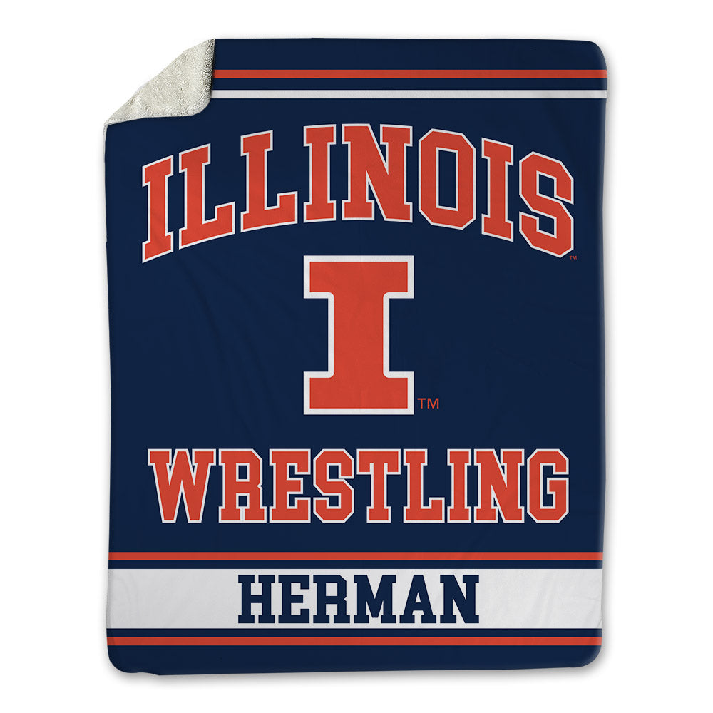 Illinois - NCAA Wrestling : Jackson Herman - Blanket-0