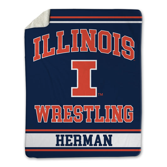Illinois - NCAA Wrestling : Jackson Herman - Blanket-0
