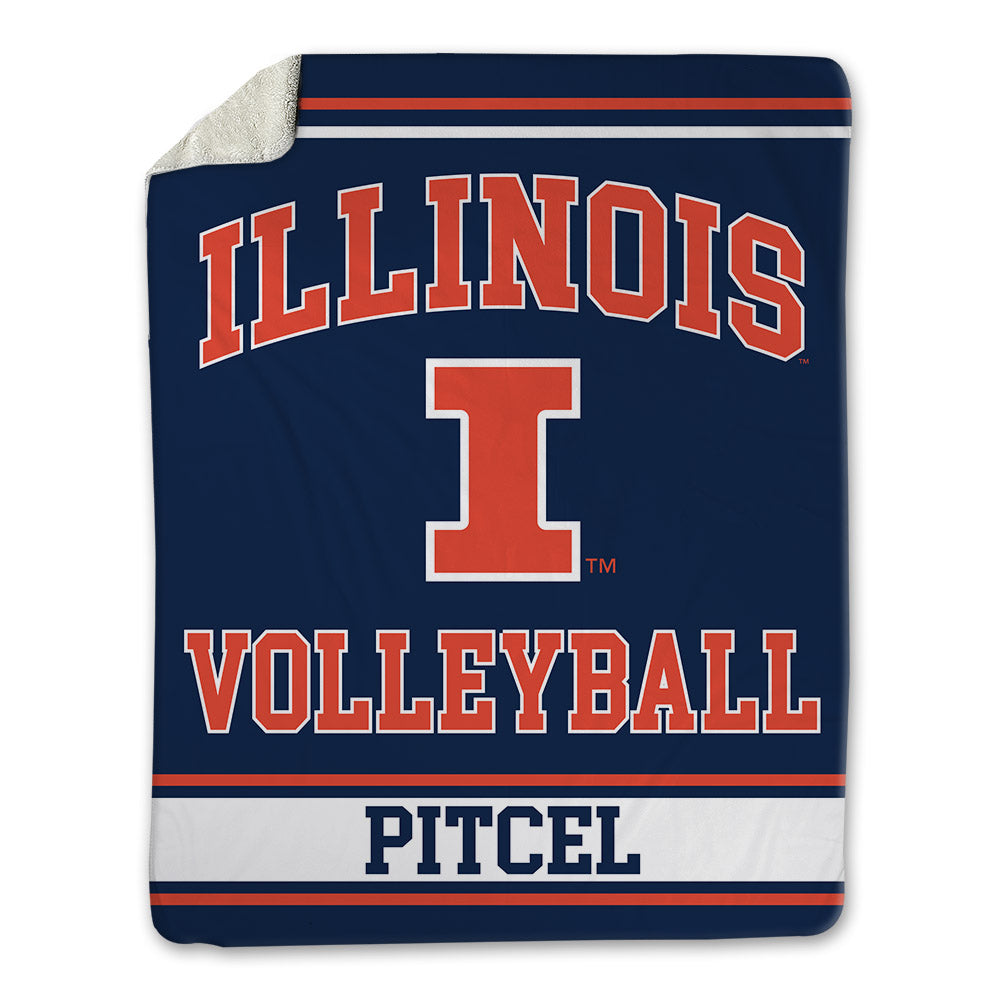 Illinois - NCAA Women's Volleyball : Gabriella Pitcel - Blanket-0