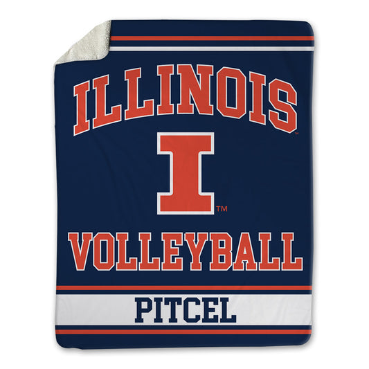 Illinois - NCAA Women's Volleyball : Gabriella Pitcel - Blanket-0