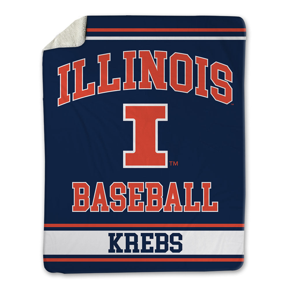 Illinois - NCAA Baseball : Lucas Krebs - Blanket-0