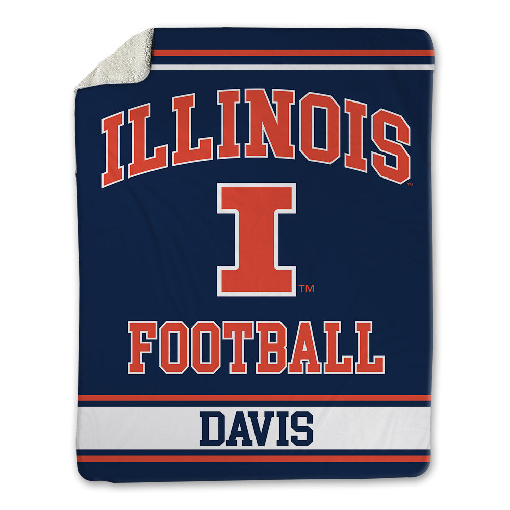 Illinois - NCAA Football : J.C. Davis - Blanket-0