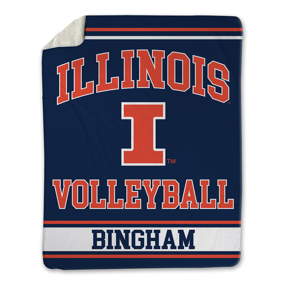 Illinois - NCAA Women's Volleyball : Sarah Bingham - Blanket-0