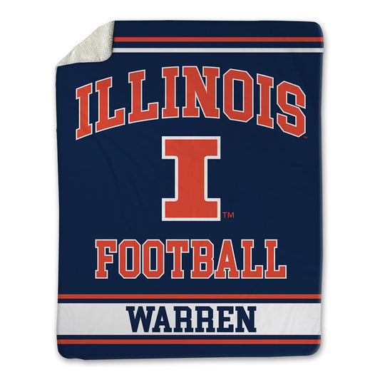 Illinois - NCAA Football : Jeremiah Warren - Blanket-0