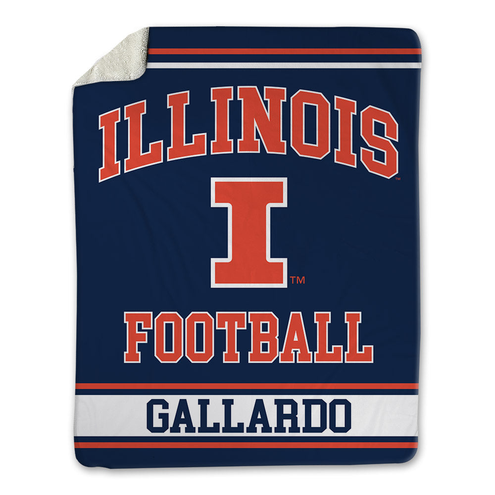 Illinois - NCAA Football : Guillermo Gallardo - Blanket-0