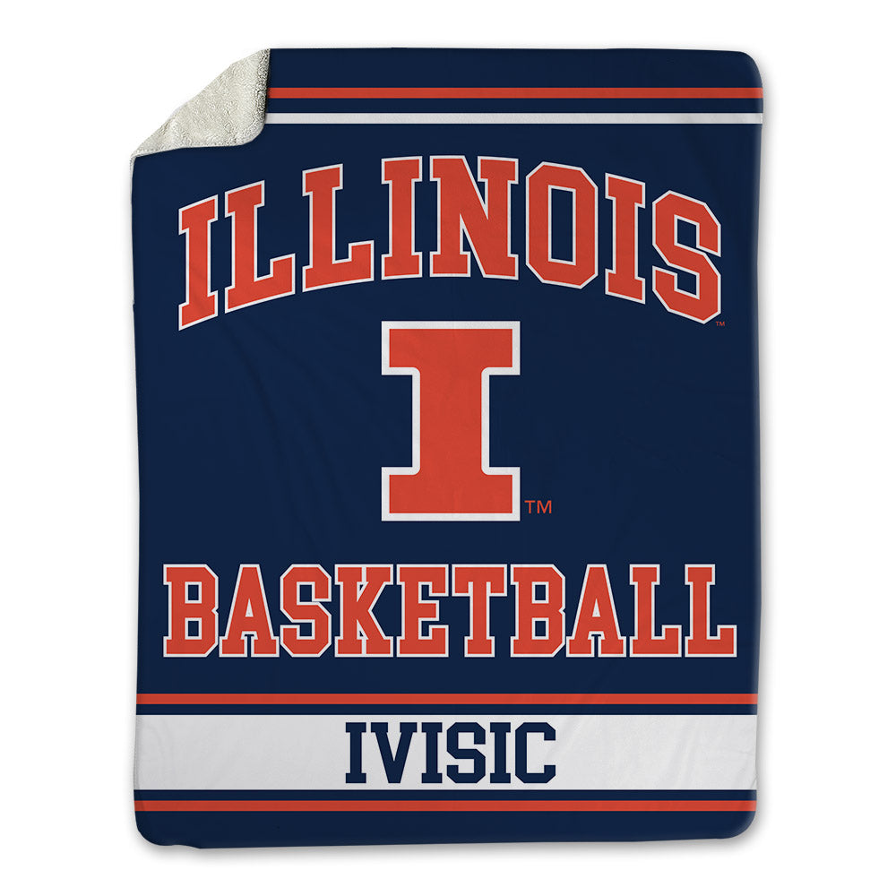 Illinois - NCAA Men's Basketball : Tomislav Ivisic - Blanket-0