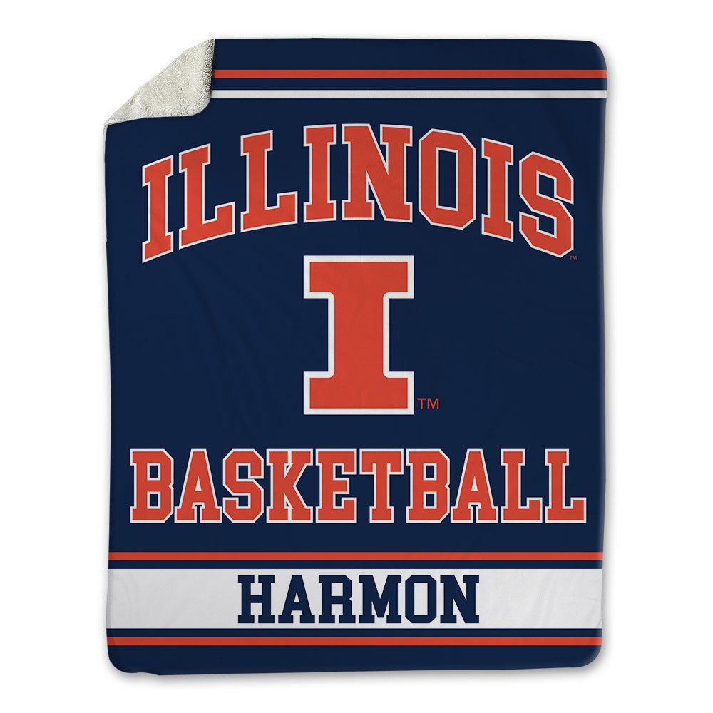 Illinois - NCAA Men's Basketball : Justin Harmon - Blanket-0