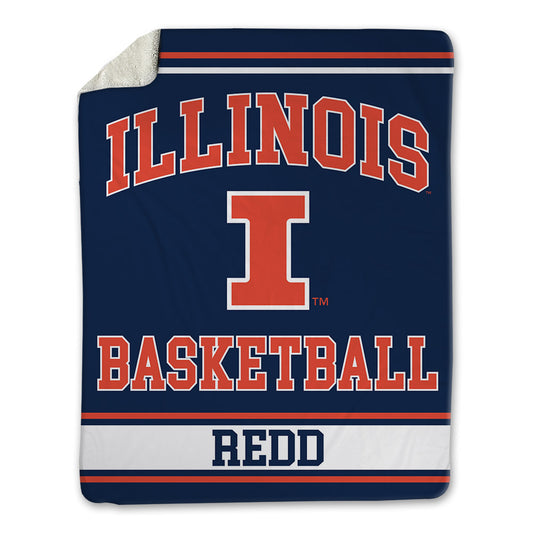 Illinois - NCAA Men's Basketball : AJ Redd - Blanket-0