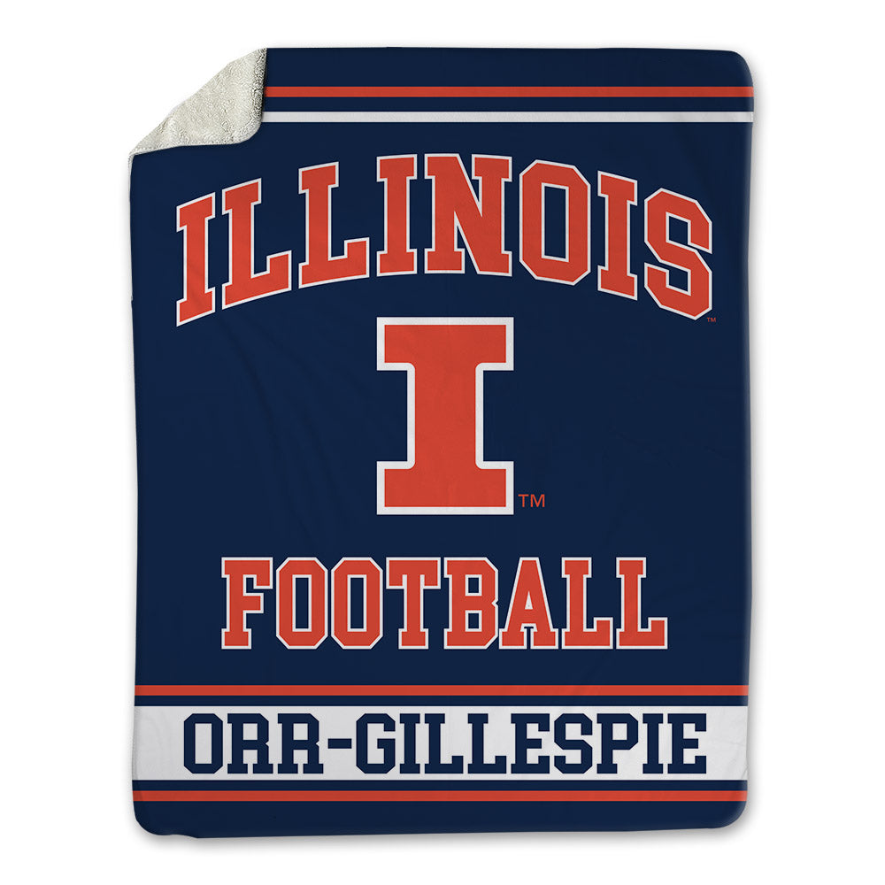 Illinois - NCAA Football : Carlos Orr-Gillespie - Blanket-0