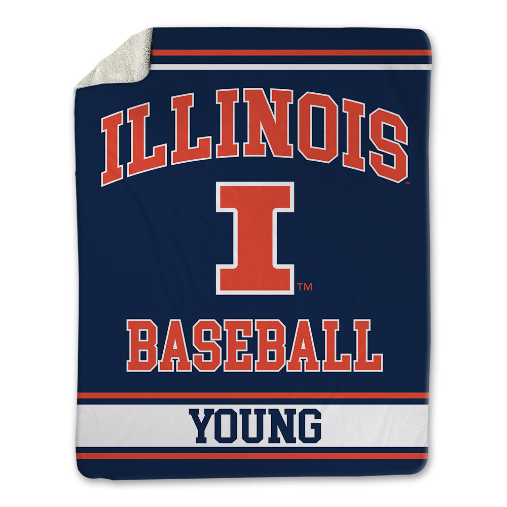 Illinois - NCAA Baseball : Ike Young - Blanket-0