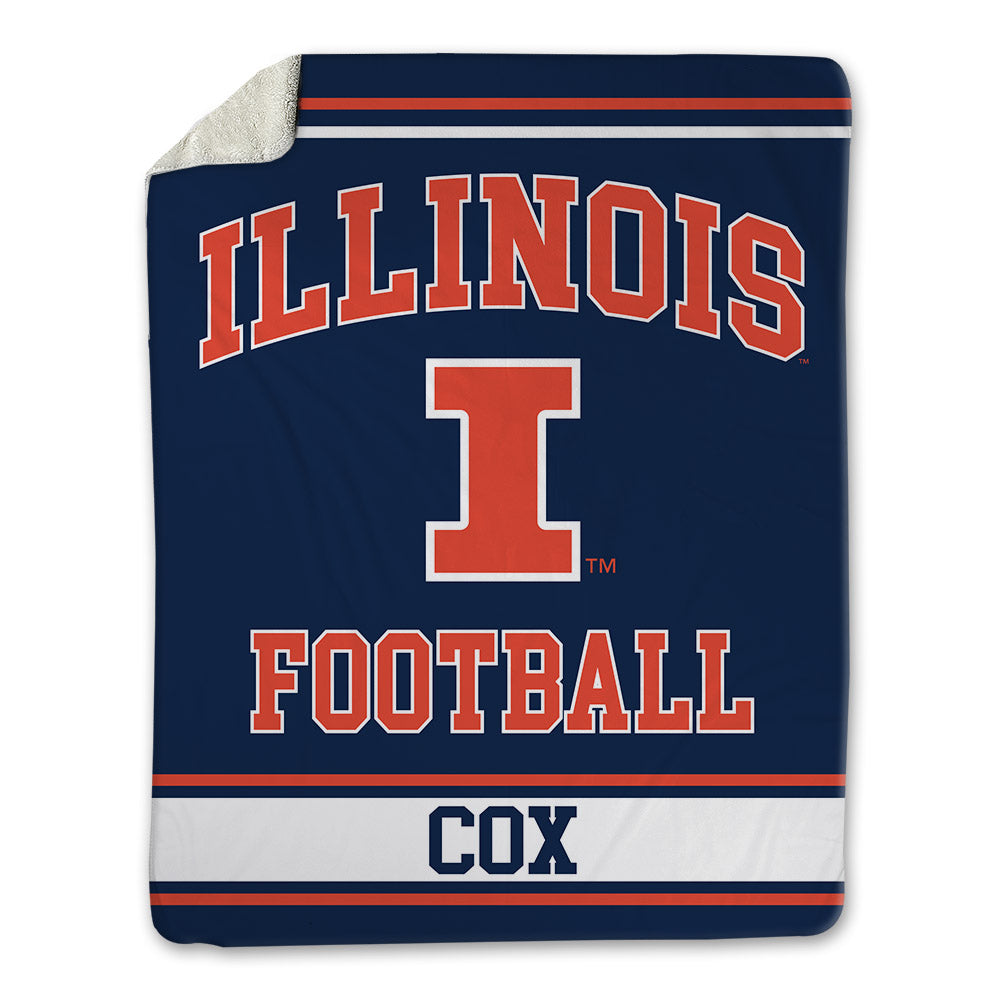 Illinois - NCAA Football : Torrie Cox - Blanket-0