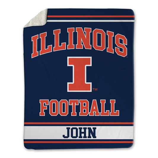 Illinois - NCAA Football : Demetrius John - Blanket-0