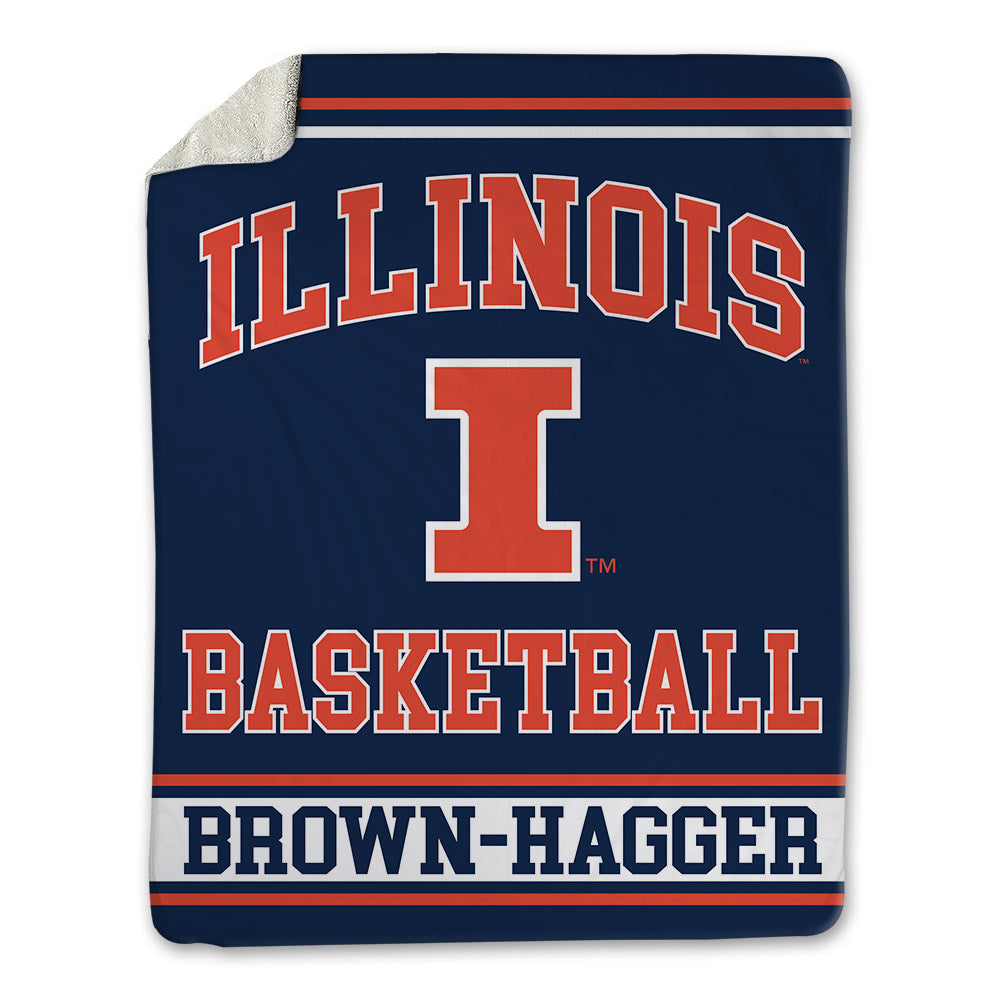 Illinois - NCAA Women's Basketball : Jasmine Brown-Hagger - Blanket-0