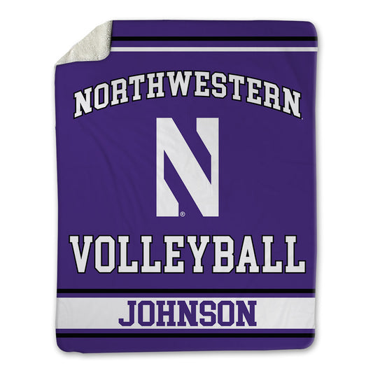 Northwestern - NCAA Women's Volleyball : Rachel Johnson - Blanket-0