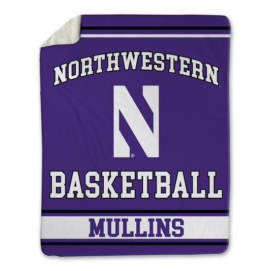 Northwestern - NCAA Men's Basketball : Justin Mullins - Blanket-0