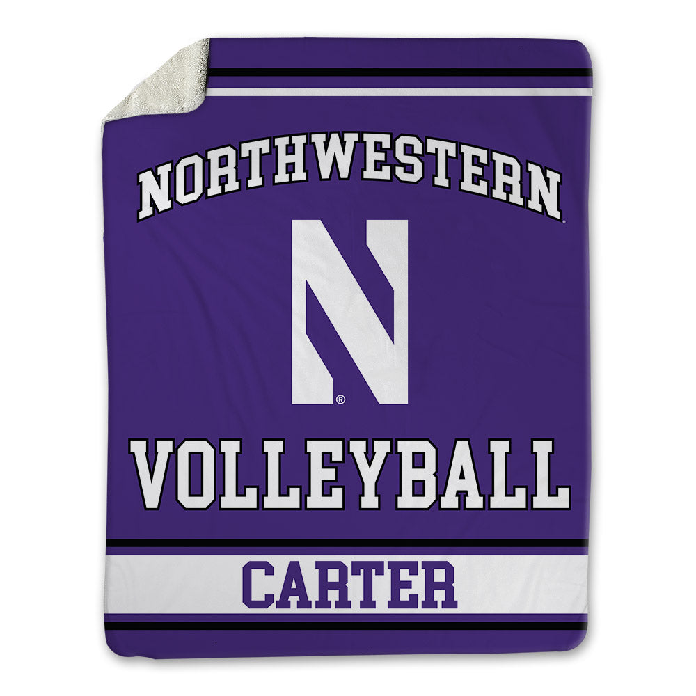 Northwestern - NCAA Women's Volleyball : Lauren Carter - Blanket-0