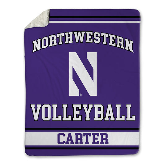 Northwestern - NCAA Women's Volleyball : Lauren Carter - Blanket-0