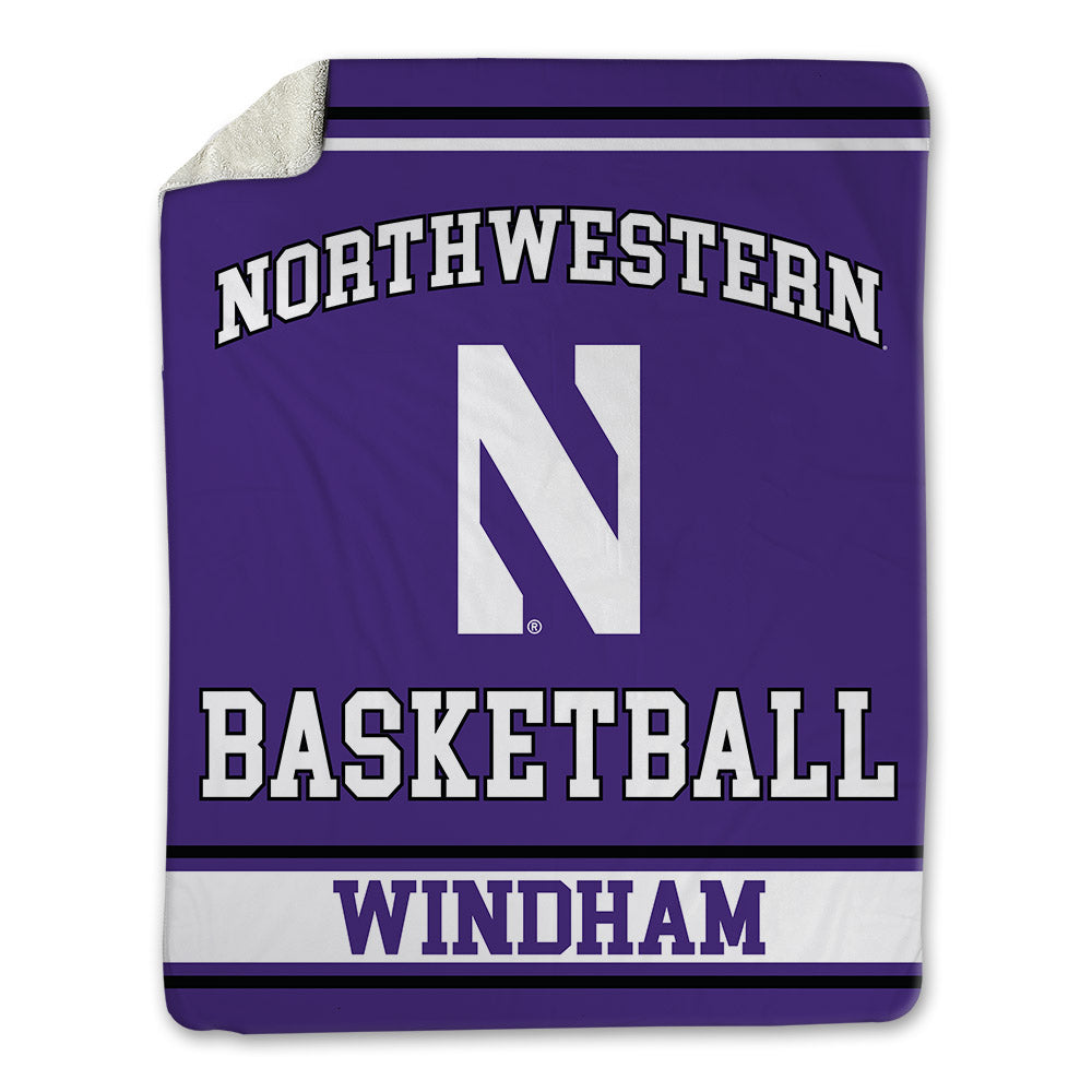 Northwestern - NCAA Men's Basketball : KJ Windham - Blanket-0