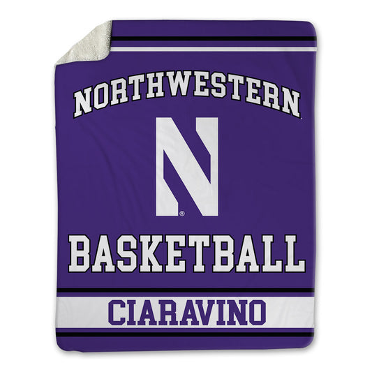 Northwestern - NCAA Men's Basketball : Angelo Ciaravino - Blanket-0