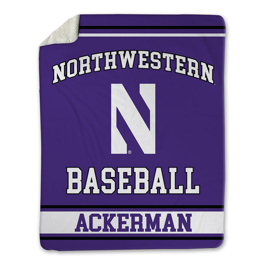 Northwestern - NCAA Baseball : Riley Ackerman - Blanket-0