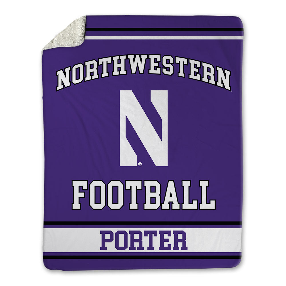 Northwestern - NCAA Football : Cam Porter - Blanket-0