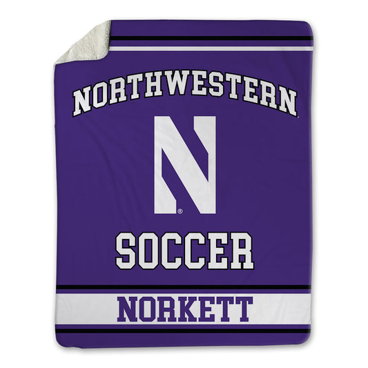 Northwestern - NCAA Women's Soccer : Megan Norkett - Blanket-0