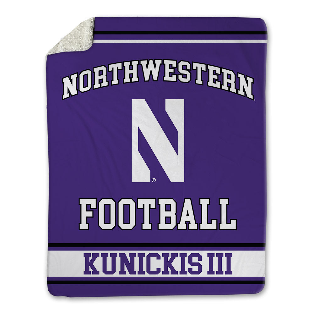 Northwestern - NCAA Football : Albert Kunickis III - Blanket-0