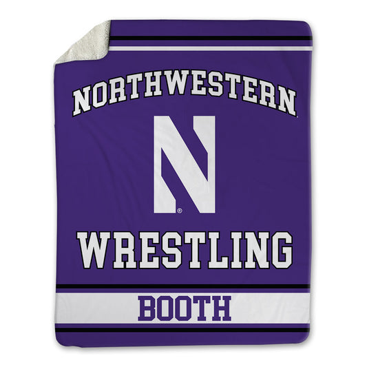 Northwestern - NCAA Wrestling : Marcell Booth - Blanket-0