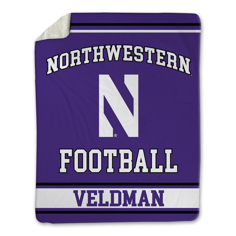 Northwestern - NCAA Football : Joshua Veldman - Blanket-0
