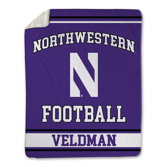 Northwestern - NCAA Football : Joshua Veldman - Blanket-0