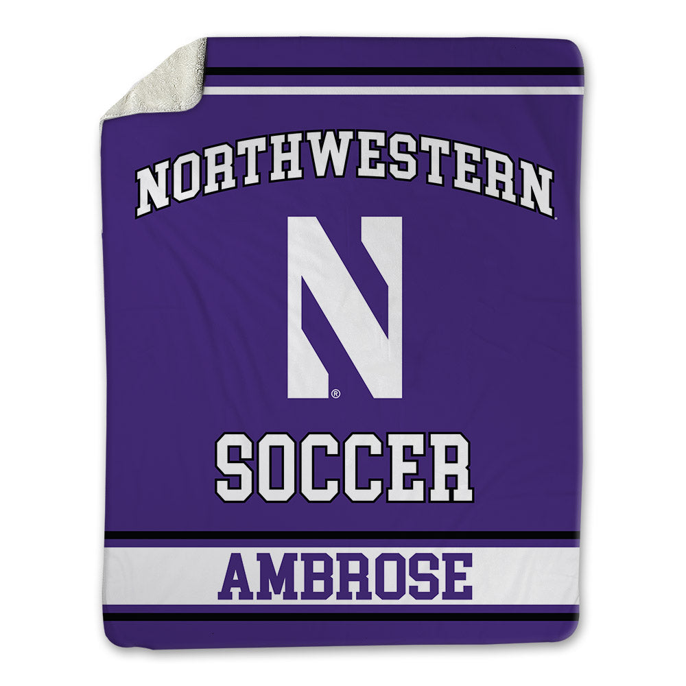 Northwestern - NCAA Women's Soccer : Ramira Ambrose - Blanket-0