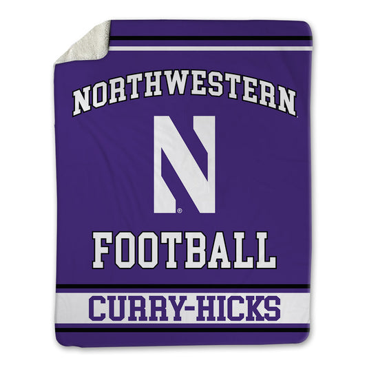 Northwestern - NCAA Football : Terrion Curry-Hicks - Blanket-0