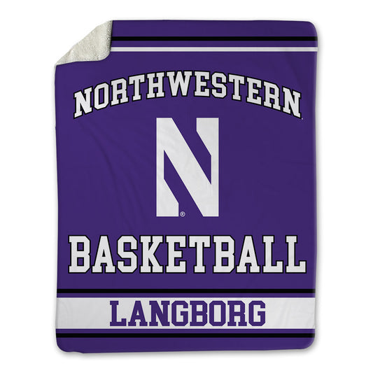 Northwestern - NCAA Men's Basketball : Ryan Langborg - Blanket-0