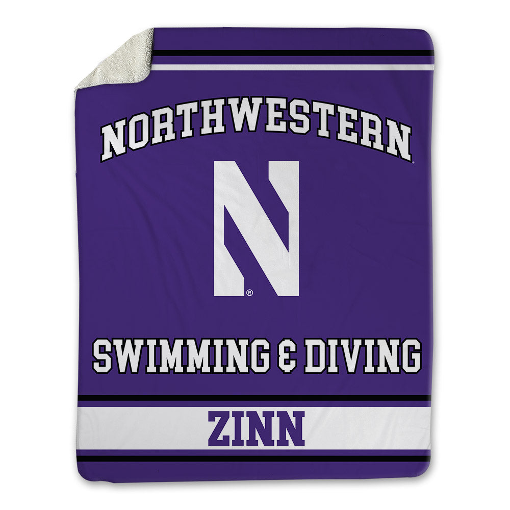 Northwestern - NCAA Men's Swimming & Diving : Tonahuac Zinn - Blanket-0