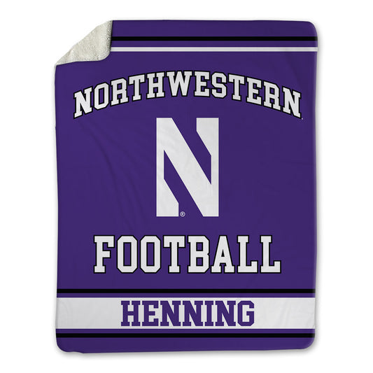 Northwestern - NCAA Football : Aj Henning - Blanket-0