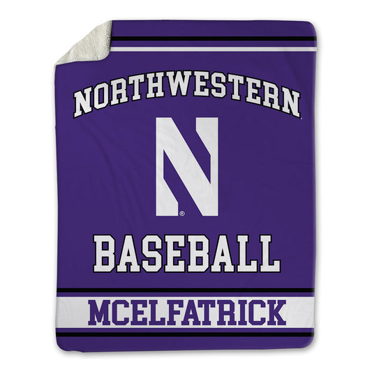 Northwestern - NCAA Baseball : Owen McElfatrick - Blanket-0